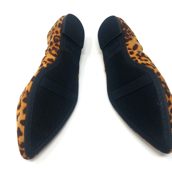 Time & Tru Leopard Print Pointy Toe Flats Slip-on Shoes Women's Size 8.5 NEW - Picture 3 of 6